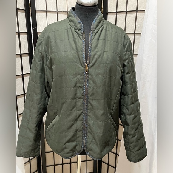 Pendleton Gray and Blue Plaid WOMEN REVERSIBLE BARN JACKET SIZE XL - Picture 5 of 13